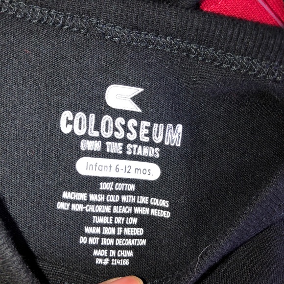 NEW Onesie Bodysuit Bib Set Indiana IU Hoosiers Black Red 6 - 12 months Infant - Picture 4 of 13